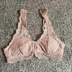 Aerie Light Pink Lace Bralette